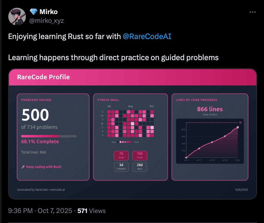 Mirko RareCode review screenshot