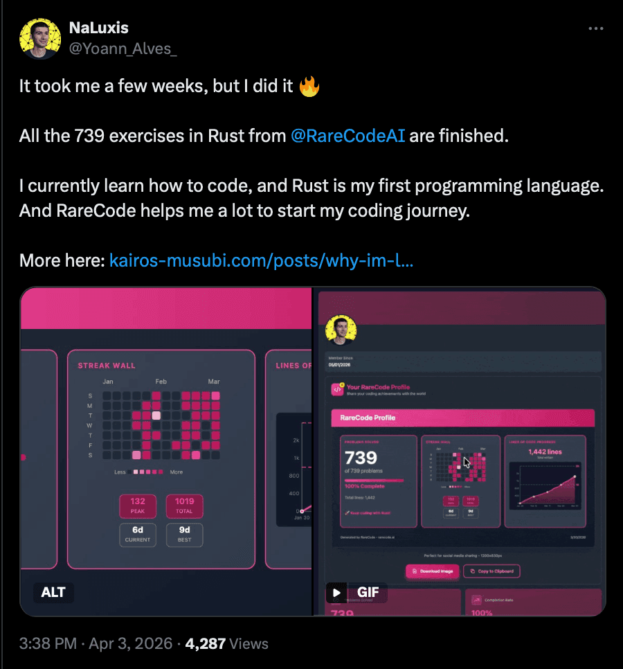 Rust first language review screenshot
